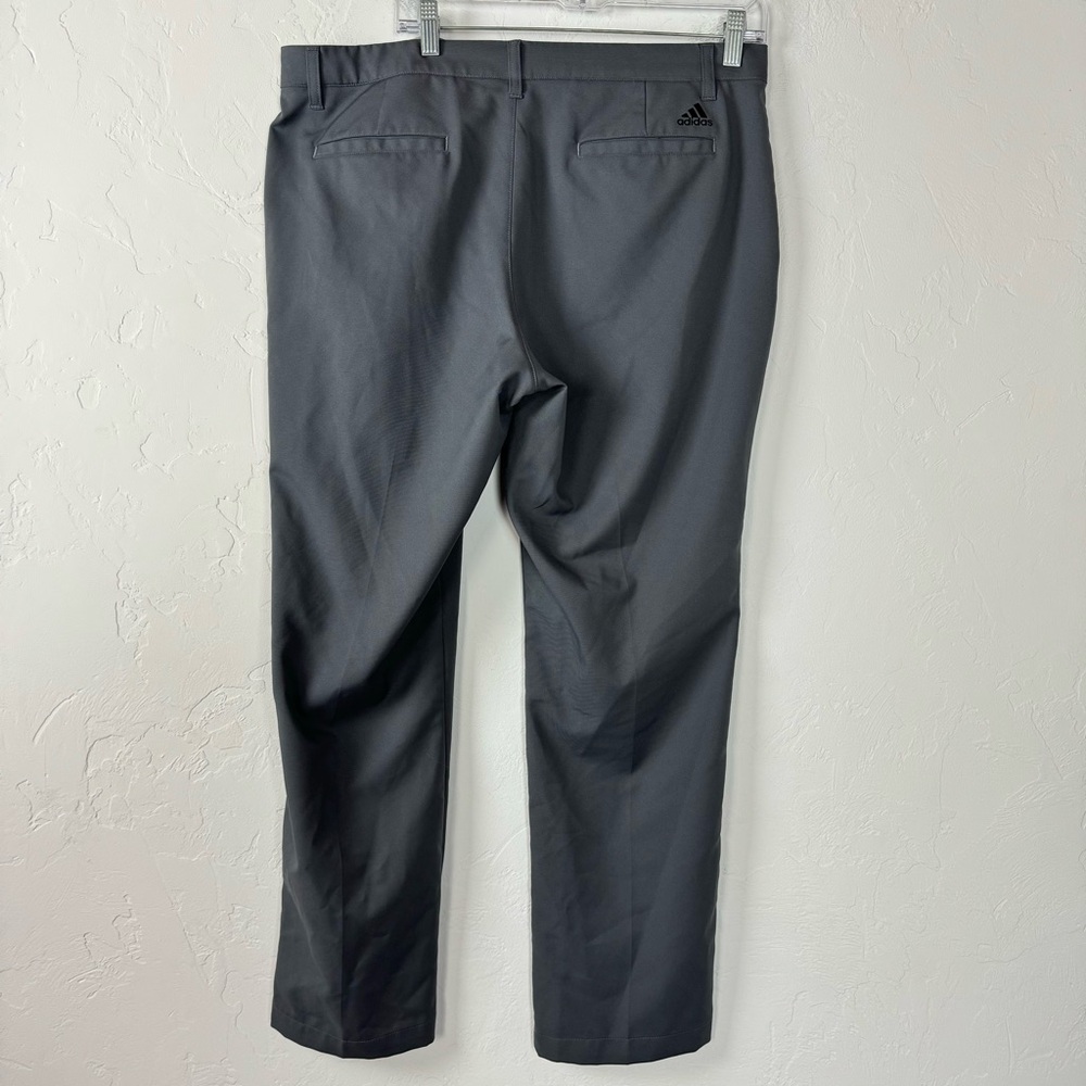 Adidas Pants Ultimate 365 Solid Gray Flat Front G… - image 2